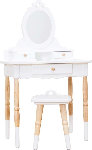 Hölzerner Kinder-Schminktisch mit Spiegel und Hocker Le Toy Van