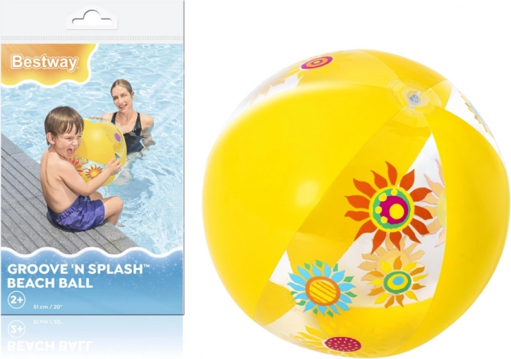 Aufblasbarer Ball gelb 51 cm Bestway