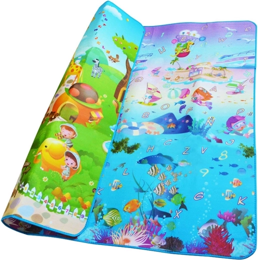 Beidseitige Schaum-Spielmatte Meereswelt 190 × 170 cm