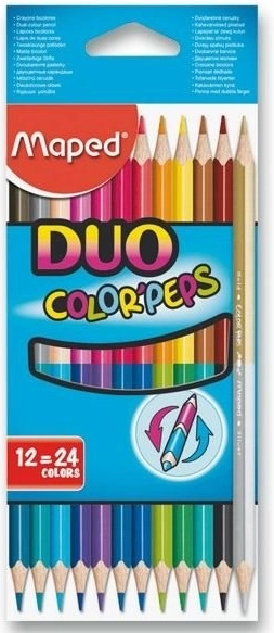 Ergonomische dreieckige Buntstifte DUO Color'Peps 12 Stk