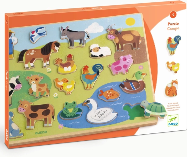 DJECO Einlegepuzzle Bauernhof