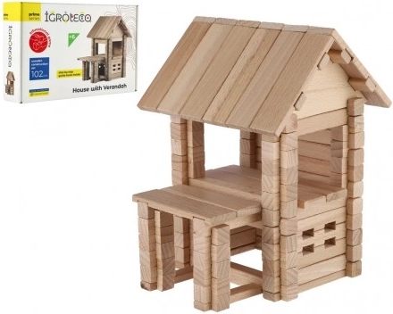 Bausatz Holzhaus 102 Teile in Box 28x18x7 cm