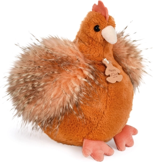 Plüsch-Henne rostbraun 20 cm