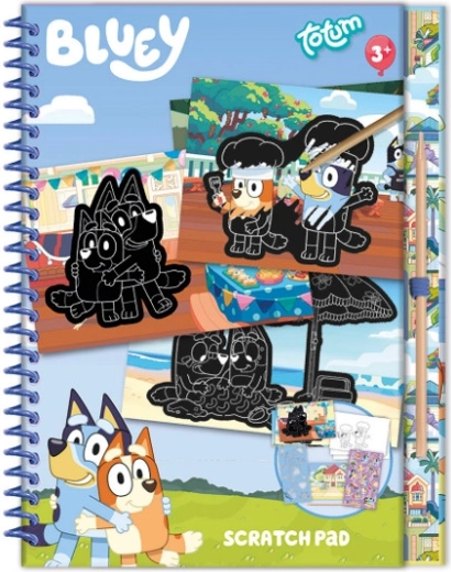 Totum Kratz- und Malheft Bluey mit Stickern