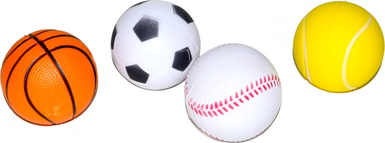 Mini-Ball aus gummiertem Schaumstoff 6,5 cm - 1 Stück
