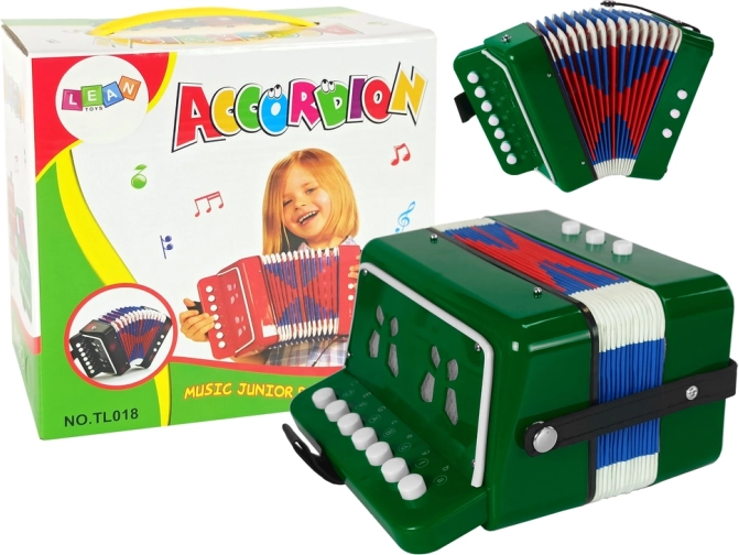 Akkordeon-Instrument für kleine Musiker Grün