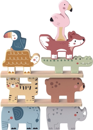 9 Holztierchen