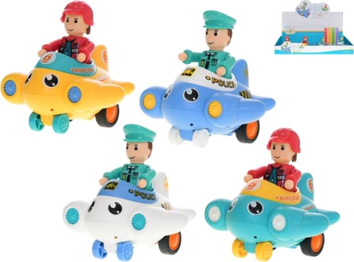 Plastik-Flugzeug mit Aufziehmotor für Kinder ab 18 Monaten