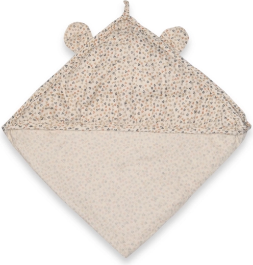 Nuuuroo Danila Musselin-Babyhandtuch mit Kapuze Mix Leaf
