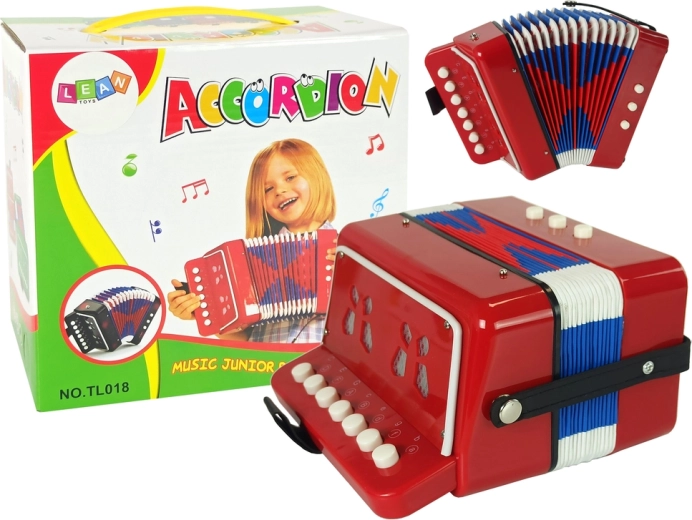 Akkordeon-Instrument für kleine Musiker Rot