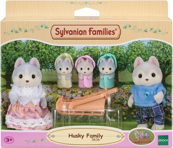 Husky-Familie SYLVANIAN FAMILIES – Figurenset mit Schlitten