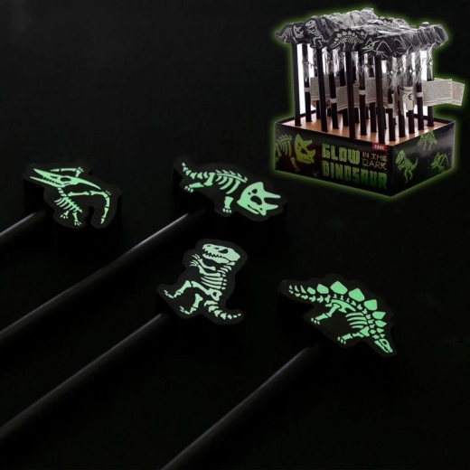 Bleistift Dinosaurier mit leuchtendem Radierer – 1 Stück