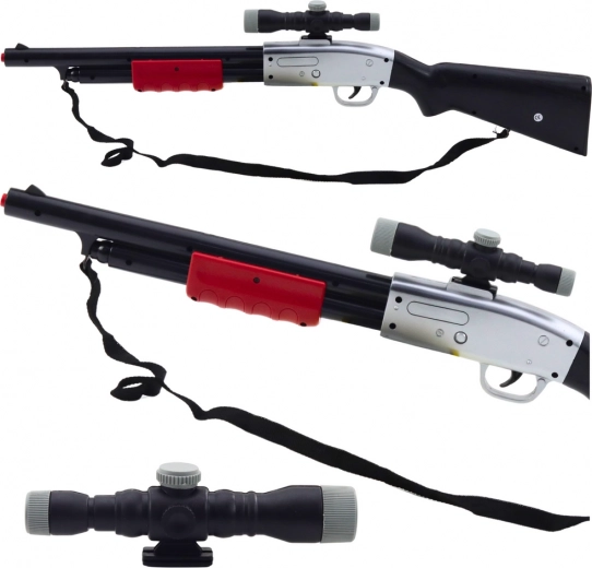 Kinderspielzeug-Gewehr mit Zielfernrohr und Soundeffekten