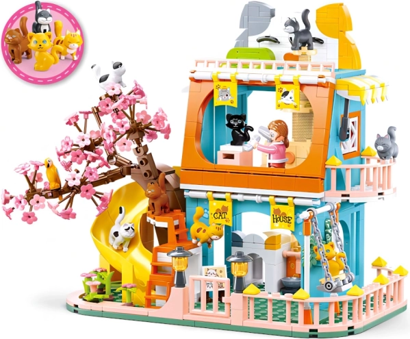 Sluban Haus mit Katzen für Mädchen