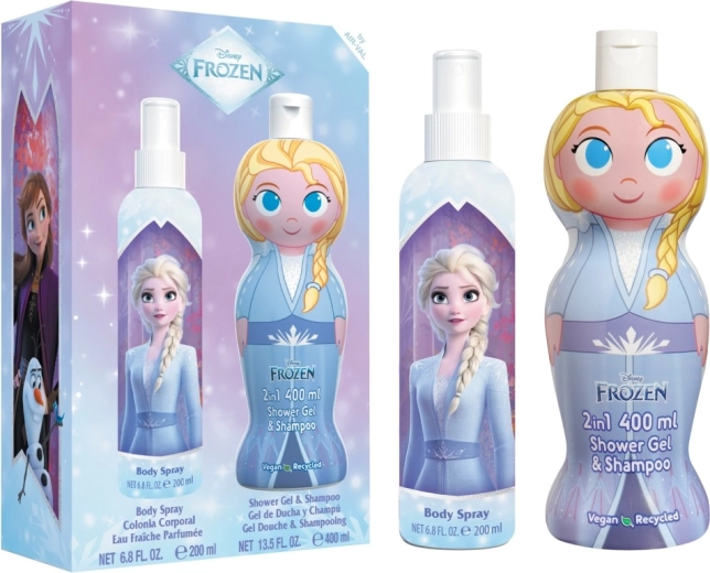 Geschenkset FROZEN – Körperspray 200 ml + Duschgel und Shampoo 2-in-1 400 ml