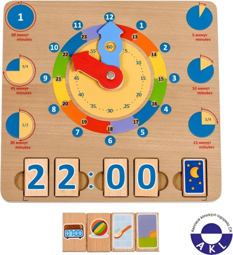 Lucy & Leo Wir lernen die Uhr – hölzerne Lernspieltafel
