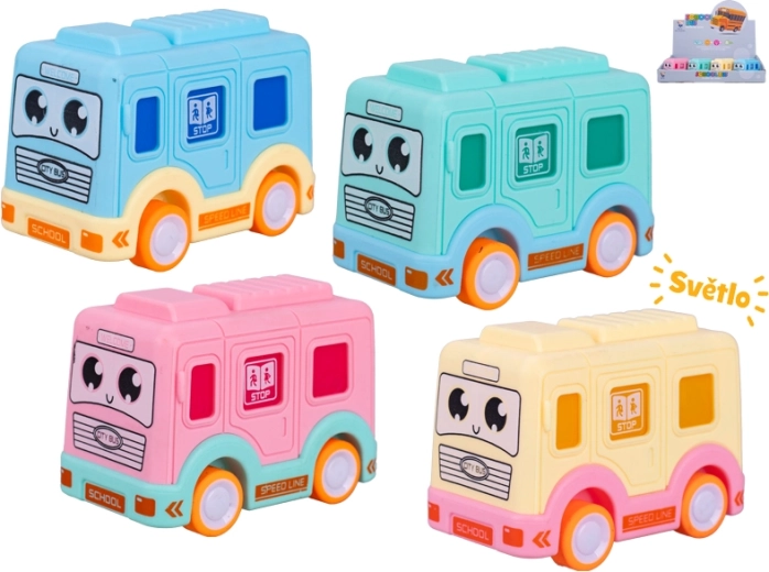 Autobus mit Schwungrad und Lichteffekten 8,5 cm