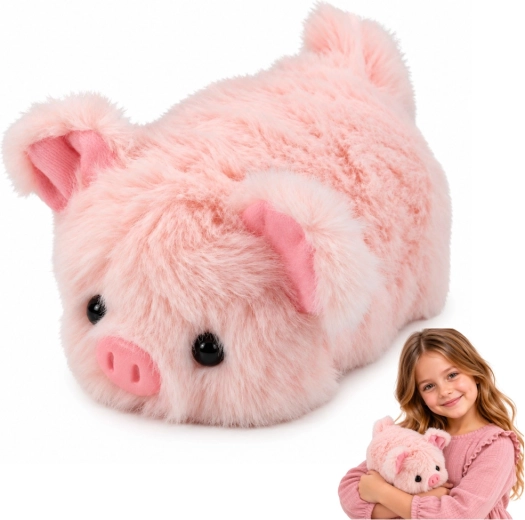 Kuscheliges Plüschschweinchen zum Knuddeln, rosa, 16 cm