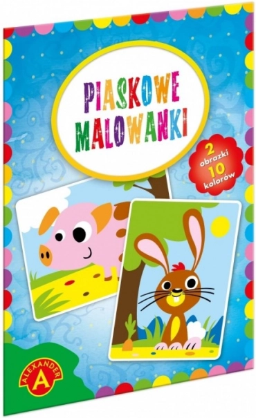 Sandbilder Schwein, Kaninchen