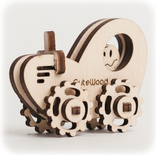 CuteWood Holz-3D-Puzzle Traktor