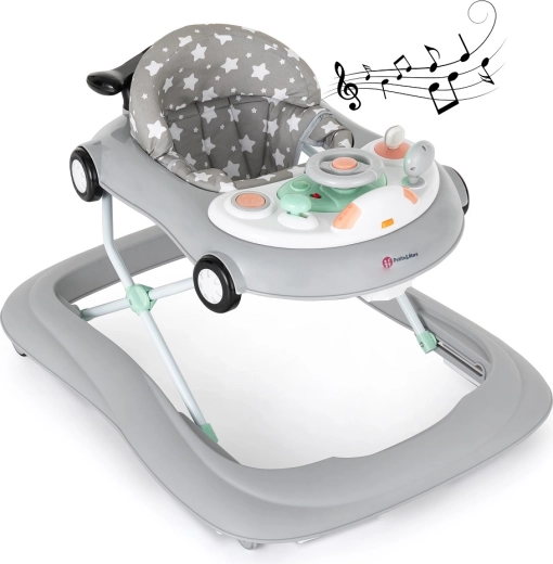 Petite&Mars Lauflernhilfe mit Sound Cabrio grau