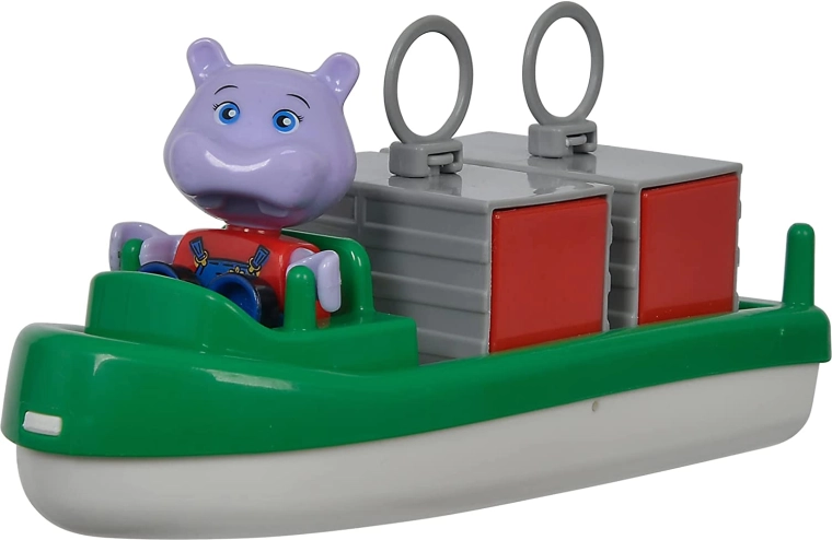 Kran und Container für „Hafen“-Spiel
