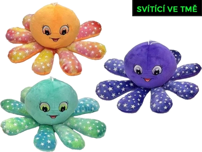 Plüsch-Oktopus 15 cm mit Leuchteffekt