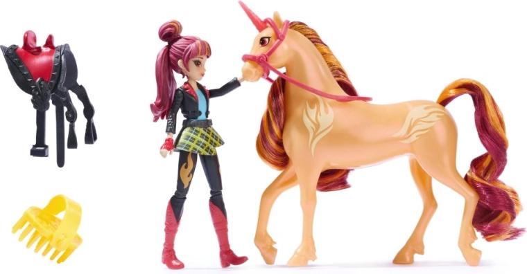 Unicorn Academy Figur von Valentina mit dem Einhorn Cinder und Zubehör