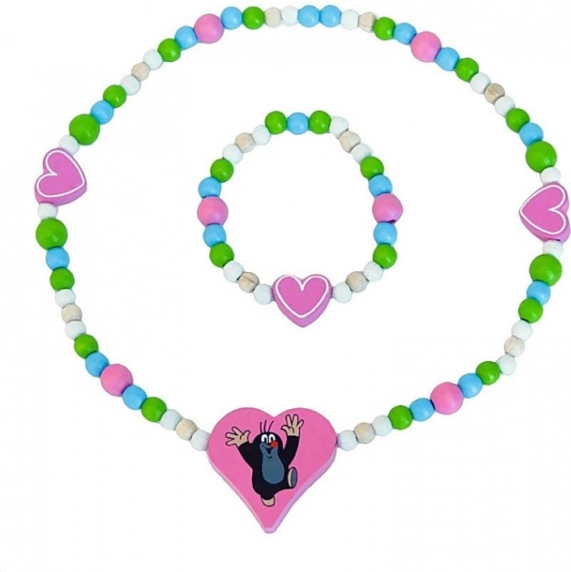 Detoa Halskette und Armband MAULWURF und Herzchen