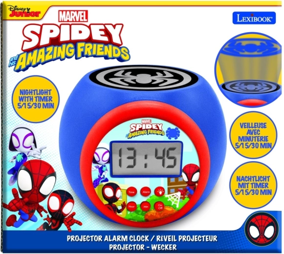Lexibook Kinderwecker SPIDEY mit Deckenprojektor