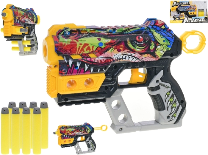 Schaumstoffpistole 22,5 cm – Dino oder Graffiti