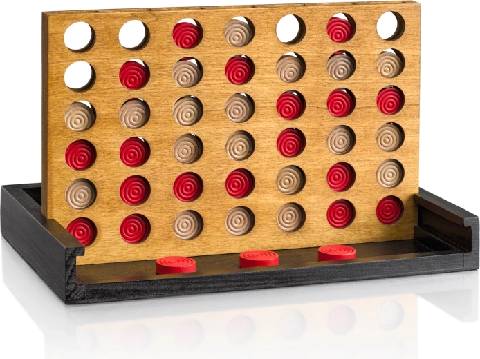 Holz-Strategiespiel 4 in einer Reihe