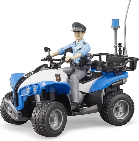 Bruder blaue Polizeiquad mit Figur