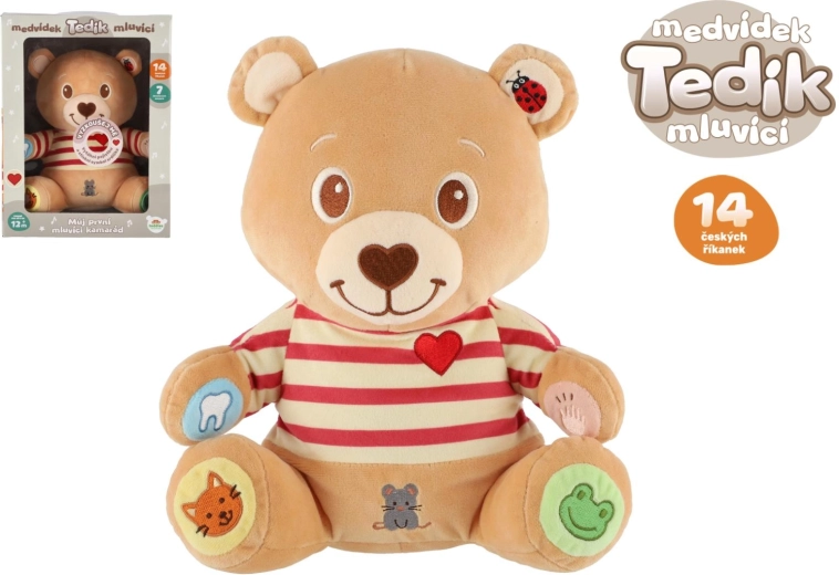 Sprechender Plüschbär Teddi mit tschechischen Kinderreimen