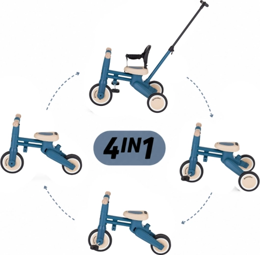Petite&Mars multifunktionales Dreirad 4-in-1 Drift ocean blue