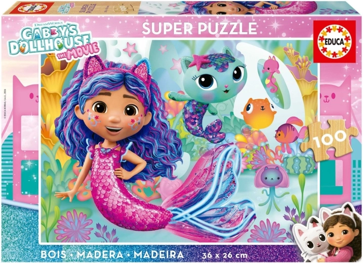Holzpuzzle Gabby’s Zauberhaus mit 100 Teilen