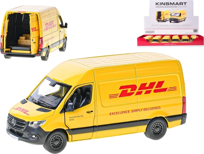 Metallmodell Lieferwagen Mercedes‑Benz Sprinter DHL 1:48 Kinsmart