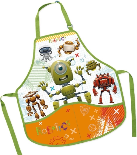 Kinder-Arbeitsschürze Roboter 50 × 55 cm - 1 Stück
