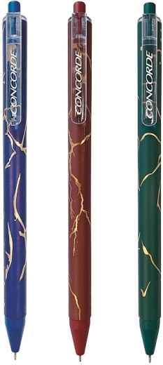 Kugelschreiber CONCORDE Paris – marmoriertes Design, Gelmine 0,7 mm