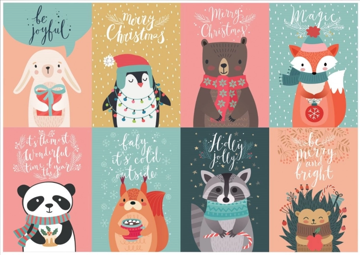 Puzzle Weihnachtskarten 1000 Teile YAZZ