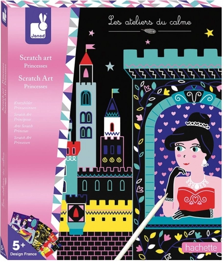 Kratzkarten-Set mit Prinzessinnen – JANOD