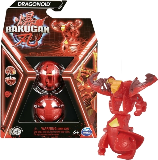 Bakugan Dragonoid rote transformierende Kampf-Figur + Karten