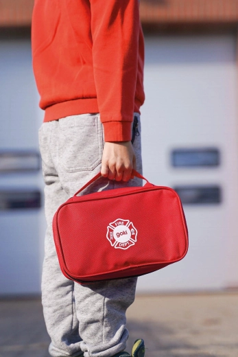 Feuerwehr-Einsatztasche mit Holz-Zubehör