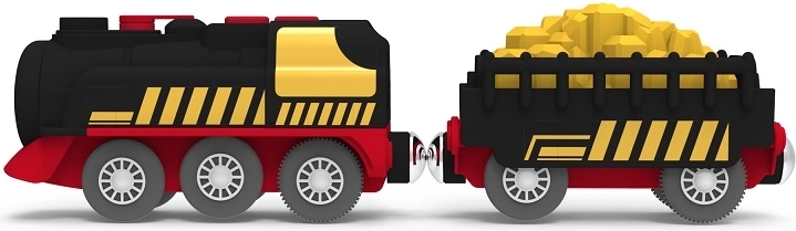 Lokomotive und Waggon zum Beladen und für Transportspiele