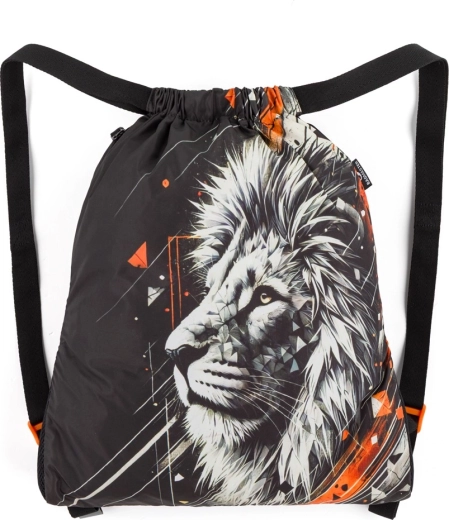 Bagmaster Schulbeutel Vega 26 A mit Löwenmotiv für Hausschuhe und Sport
