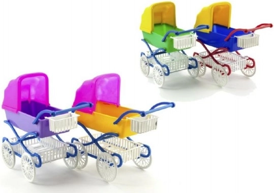 Tiefer Puppenwagen aus Kunststoff 21 cm