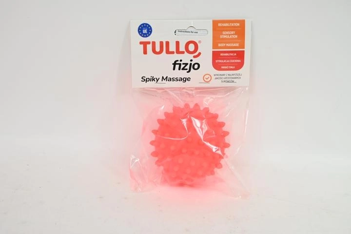 TulloFizjo Reha-Massageball mit Noppen 9 cm, rot