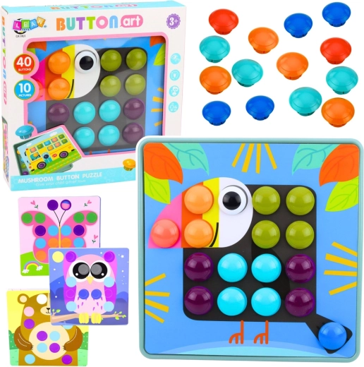 Kreatives Pilz-Mosaik – pädagogisches Steckspiel für Kinder