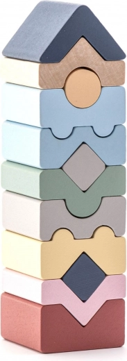 Cubika Pastellturm XI – Holzpuzzle mit 12 Teilen