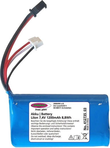 Ersatzbatterie Jamara J-Rock Li-Ion 7,4 V 1200 mAh 8,88 Wh